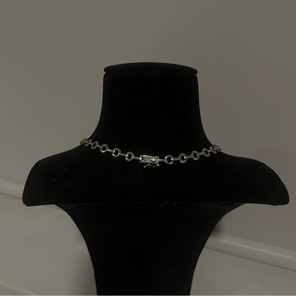 NEW Diamonique Fancy Statement Tennis Necklace - Picture 5 of 5